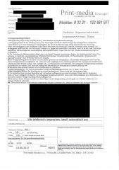 Vorsicht Betrug Print-media Koncept